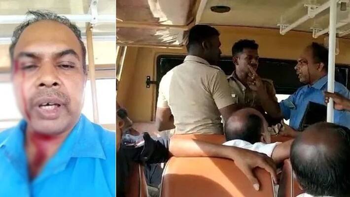 police attacked bus conductor... police investigation police attacked bus conductor... police investigation