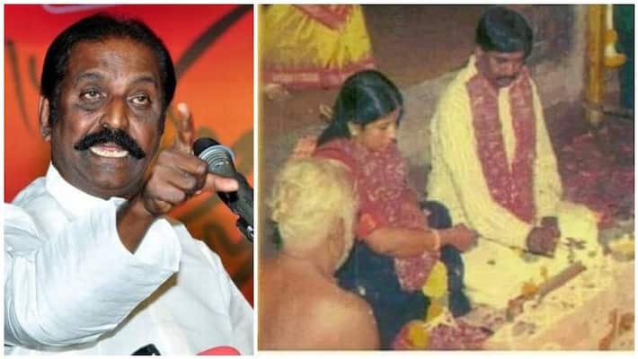 lyricist vairamuthus marriage photo goes viral in social media lyricist vairamuthus marriage photo goes viral in social media