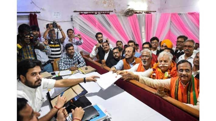 bjp candidates filled the form on the last day of nomination bjp candidates filled the form on the last day of nomination