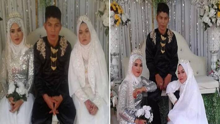 Man was madly in love with two girlfriends Man was madly in love with two girlfriends