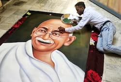 Punjab artist pays tribute to Mahatma Gandhi with oil painting