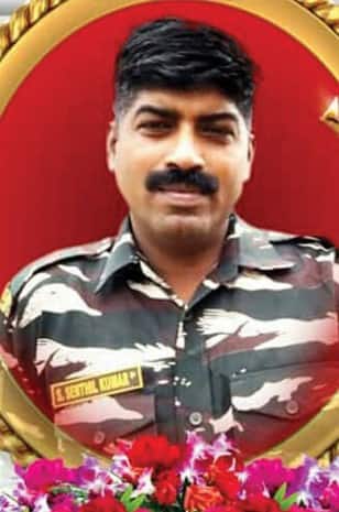 soldier's body  who died in andaman brought to tamil nadu