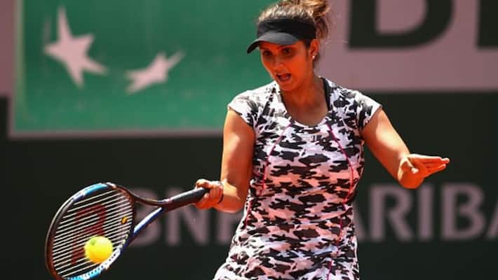 Sania Mirza return action Hobart International in January 2020 Sania Mirza return action Hobart International in January 2020