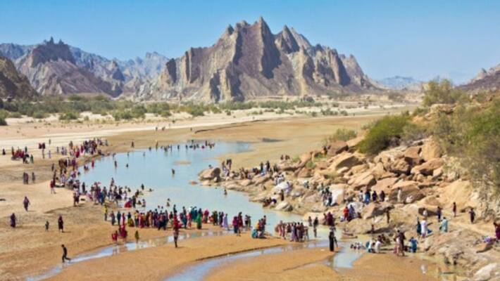 Durga Puja pandal on the theme of Hinglaj Mata Temple of Balochistan Durga Puja pandal on the theme of Hinglaj Mata Temple of Balochistan