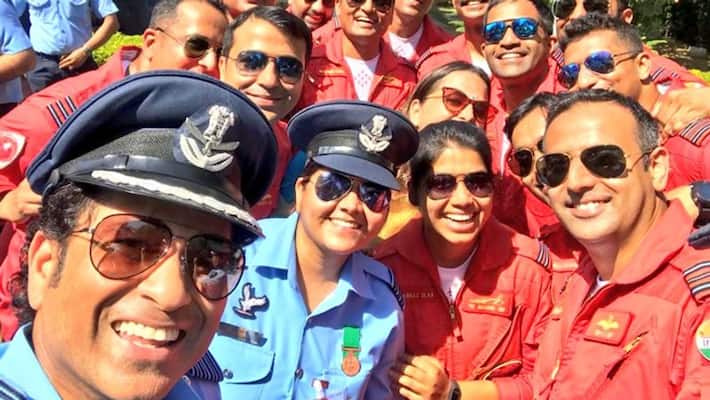 Sachin Tendulkar meets Pilots on Air Force Day Hindon Air Force Station Ghaziabad Sachin Tendulkar meets Pilots on Air Force Day Hindon Air Force Station Ghaziabad