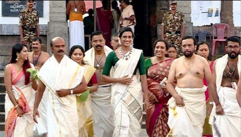 The Kerala Olympic Association President V Sunil handed over the cash reward of Rs 10 lakh to Sindhu