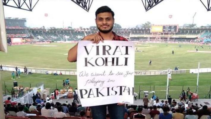 Man from Pakistan wants Virat Kohli to play in Pakistan Man from Pakistan wants Virat Kohli to play in Pakistan