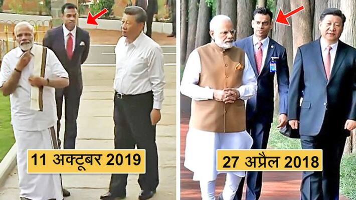 Narendra Modi meets Xi Jinping,IAS Rabindran Madhu Sudan Interpreter Narendra Modi meets Xi Jinping,IAS Rabindran Madhu Sudan Interpreter