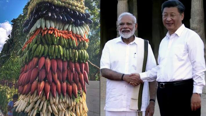 Modi Jinping met these 18 vegetables and fruits welcomed in Mahabalipuram Modi Jinping met these 18 vegetables and fruits welcomed in Mahabalipuram
