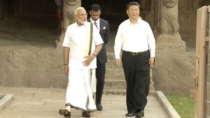 pm modi dresses in south india attire to meet xi-jinping pm modi dresses in south india attire to meet xi-jinping