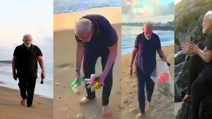 India PM Modi picks up rubbish... congress Tease India PM Modi picks up rubbish... congress Tease