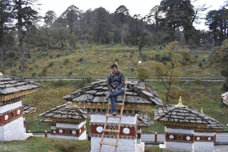 indian tourist arrested in bhutan for climbing on chorten