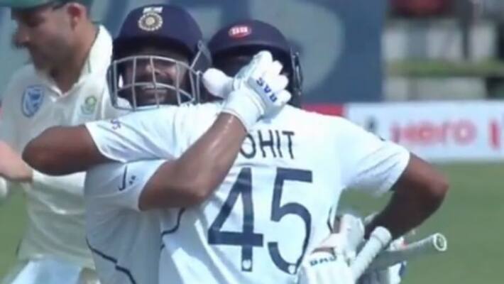 rahane hits century and rohit sharma has chance to hit his maiden double century rahane hits century and rohit sharma has chance to hit his maiden double century