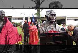 President Ram Nath Kovind unveils sculpture of Mahatma Gandhi in Philippines