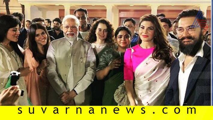 PM Modi meets Bollywood stars discusses about celebrates Gandhi 150 th birth anniversary PM Modi meets Bollywood stars discusses about celebrates Gandhi 150 th birth anniversary