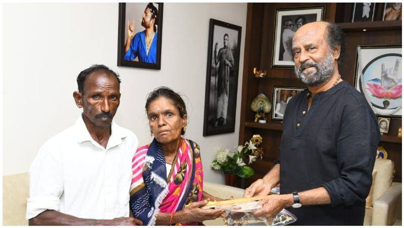 rajini helps 10 families of kaja affected