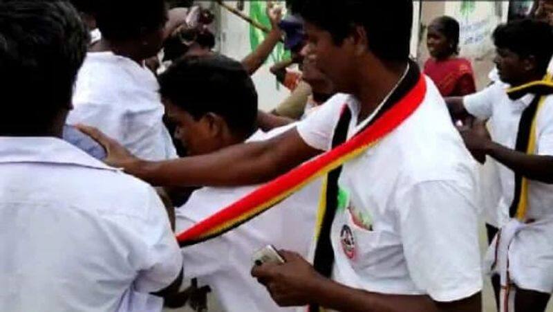 vikravandi assembly constituency dmk and pmk cadres clash for fund distribution
