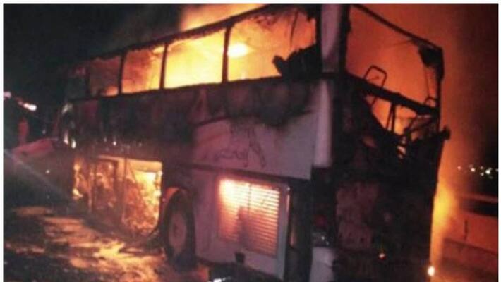 45 Passengers Safely Escaped From Bus Accident In Nalgonda District 45 Passengers Safely Escaped From Bus Accident In Nalgonda District