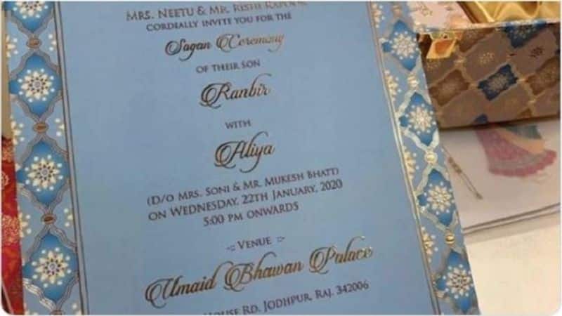 Bollywood stars Alia Bhatt and Ranbir Kapoor wedding invitation goes Viral