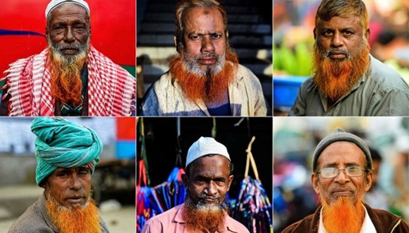 reason why bangladeshi men are dyeing their beards orange