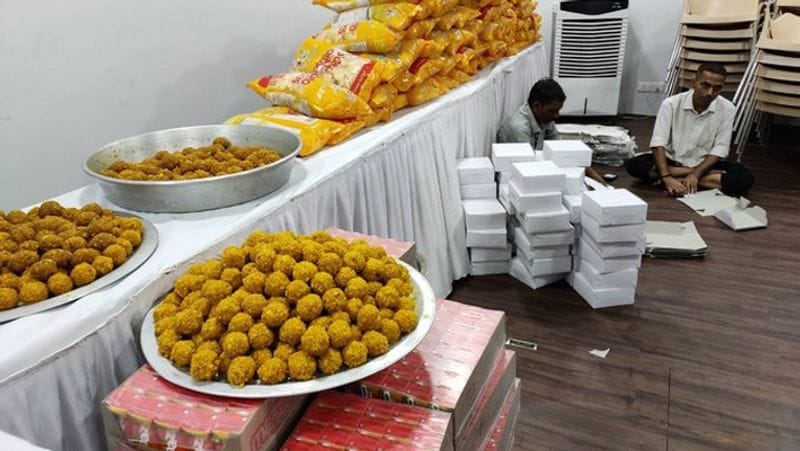 Mumbai BJP state office decorated ahead of counting of votes for maharashtra election