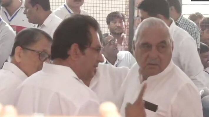 Haryana election results: Congress rising, Hooda without speaking in front of media Haryana election results: Congress rising, Hooda without speaking in front of media