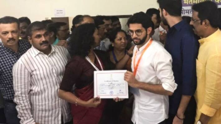 Aditya Thackeray wins from Worli, Shiv Sena raises chief minister claim Aditya Thackeray wins from Worli, Shiv Sena raises chief minister claim