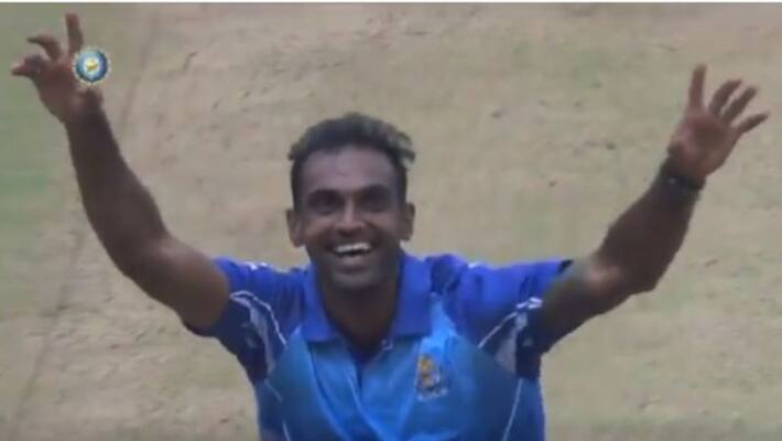 Syed Mushtaq Ali Trophy Abhimanyu Mithun gets hat trick Wickets against Haryana Syed Mushtaq Ali Trophy Abhimanyu Mithun gets hat trick Wickets against Haryana
