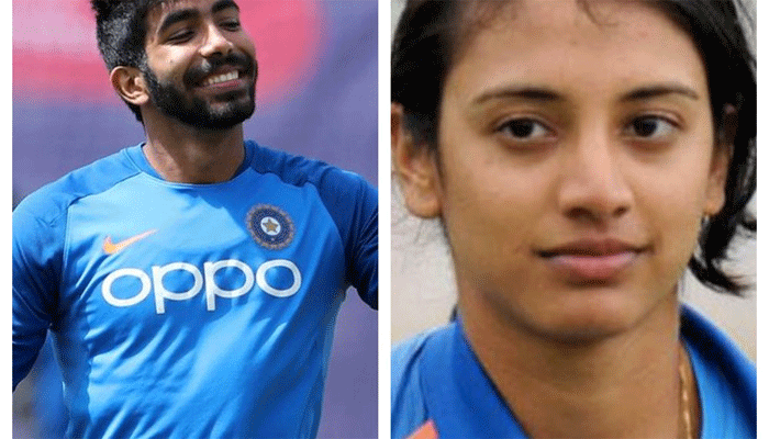 Team India Star Jasprit Bumrah Smriti Mandhana win Wisden India Almanack Cricketer of the Year award Team India Star Jasprit Bumrah Smriti Mandhana win Wisden India Almanack Cricketer of the Year award