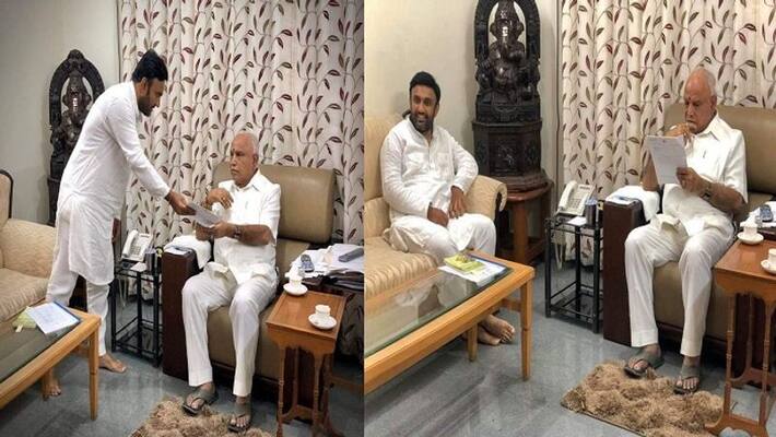 chikkaballapur disqualified mla Dr K Sudhakar Meets Yediyurappa Over Medical college Row chikkaballapur disqualified mla Dr K Sudhakar Meets Yediyurappa Over Medical college Row