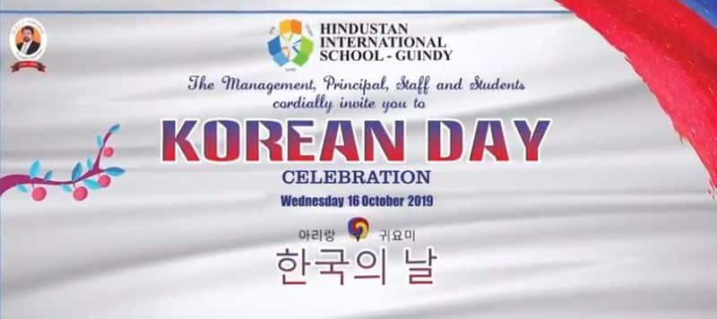 Hindustan International School Guindy  Korean Day Celebration