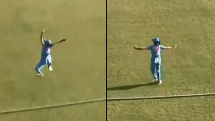 Team india women cricketer harmanpreet kaur takes stunning catch against west indies Team india women cricketer harmanpreet kaur takes stunning catch against west indies