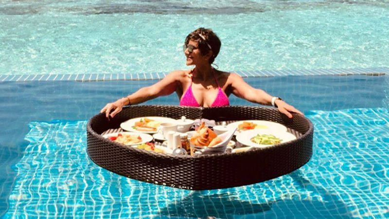Mandira Bedi Enjoying Vacation In Maldives Bikini Photos Viral