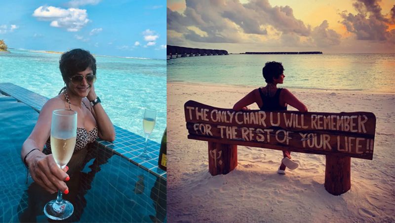 Mandira Bedi Enjoying Vacation In Maldives Bikini Photos Viral