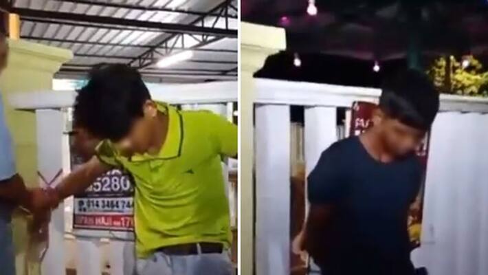 People caught thieves stealing mosque fund tied and beaten up People caught thieves stealing mosque fund tied and beaten up