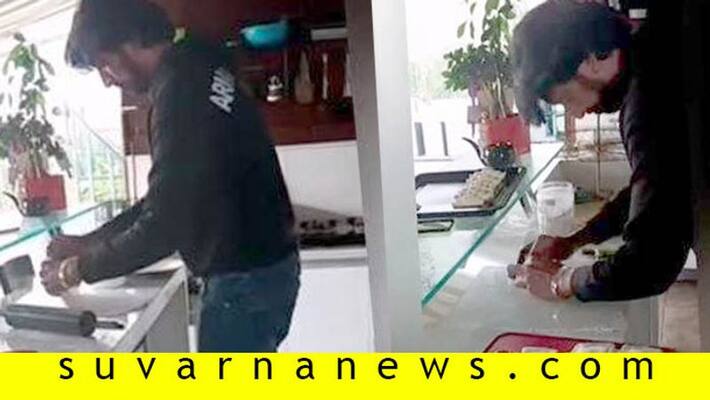 Kiccha Sudeep Prepares new recipe crispy croissants Kiccha Sudeep Prepares new recipe crispy croissants