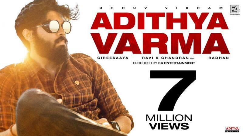 AdithyaVarma Trailer Hits 7 Million Views On Youtube