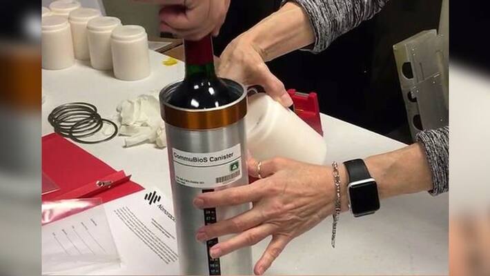 12 alcohol bottles sent to space for research purpose 12 alcohol bottles sent to space for research purpose