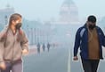 Students wear anti-pollution masks air quality dips to poor category in Delhi