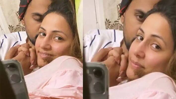 Hina Khan Romantic With Boyfriend Rocky Jaiswal Hina Khan Romantic With Boyfriend Rocky Jaiswal
