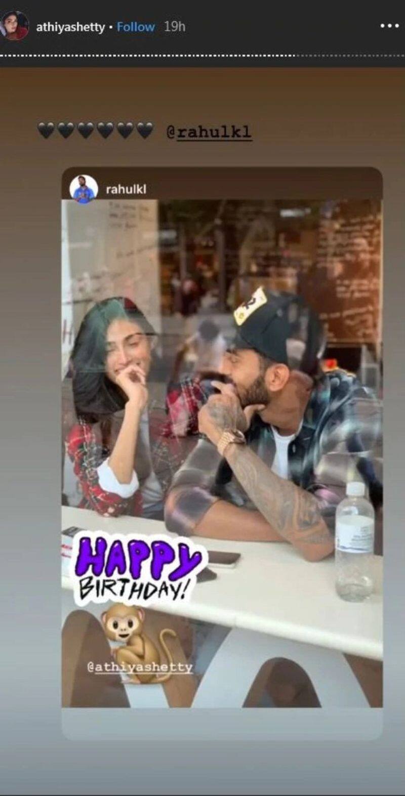 KL rahul wish Bollywood actress athiya shetty on his birthday with beautiful picture