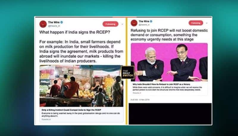 RCEP agreement: Contradictory tweets expose hypocrisy of a section of media
