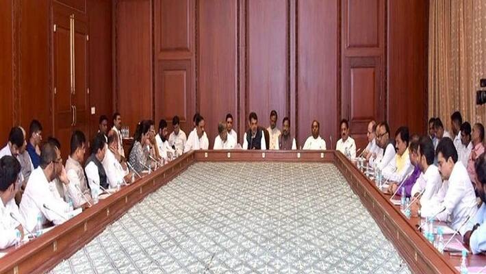 Shiv Sena Leaders Attend Meeting Chaired By Maharashtra CM Fadnavis Shiv Sena Leaders Attend Meeting Chaired By Maharashtra CM Fadnavis