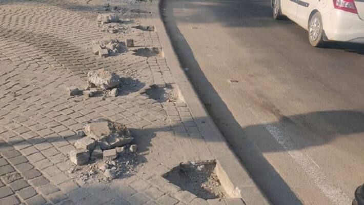 fifteen bollards stolen from St Marks Road bangalore fifteen bollards stolen from St Marks Road bangalore