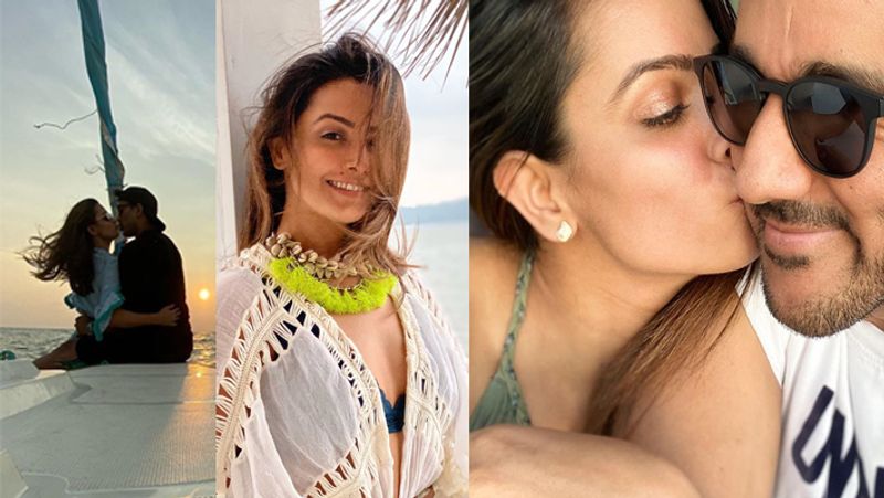 Anita Hassanandani enjoying with husband in goa
