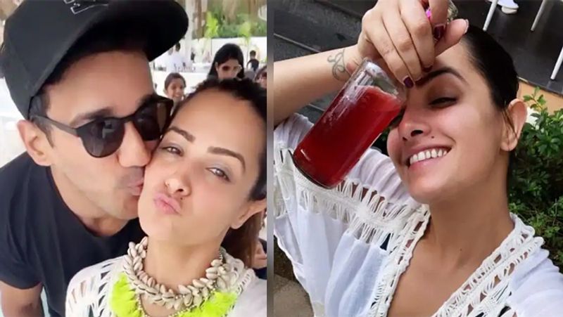 Anita Hassanandani enjoying with husband in goa