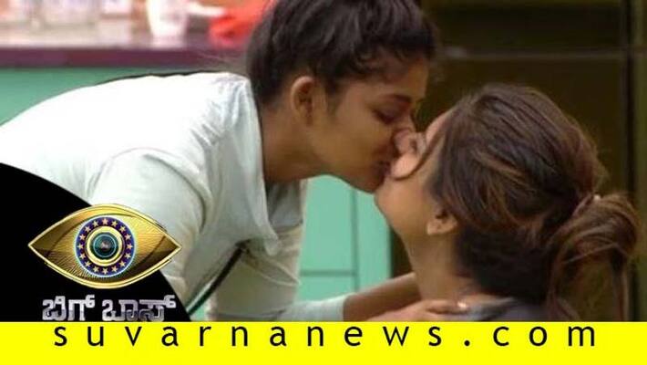Bigg Boss 7 Deepika das and Bhoomi shetty lip lock scene goes viral Bigg Boss 7 Deepika das and Bhoomi shetty lip lock scene goes viral