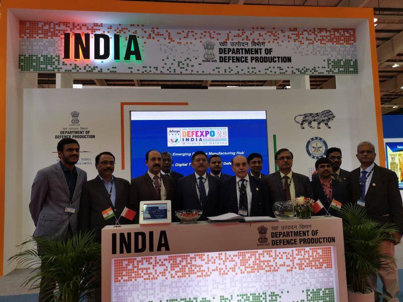 indian pavilion in international defence expo bahrain