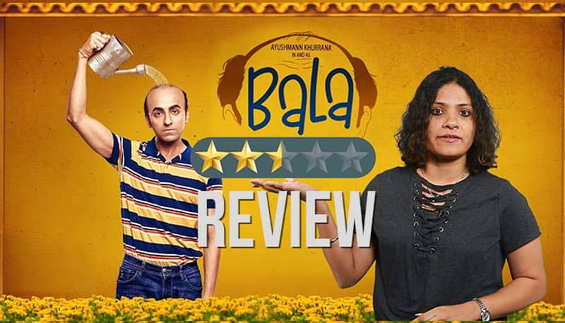 Bala movie review Ayushmann Khurrana though bald is finer than frog hair