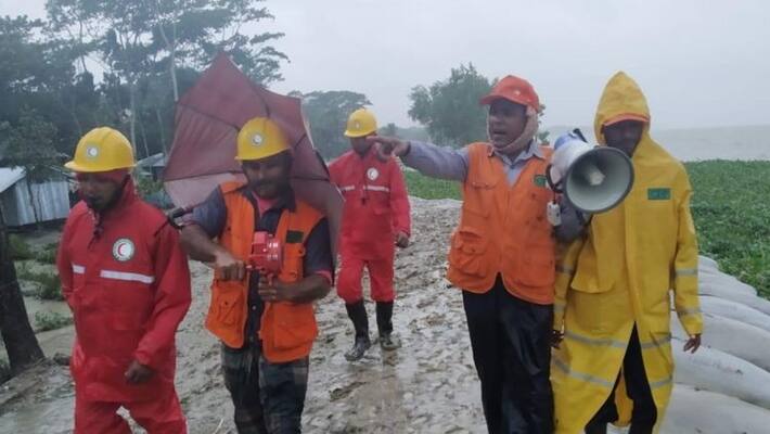 Flooded eight village due to Bulbul cyclone pre-condition Flooded eight village due to Bulbul cyclone pre-condition